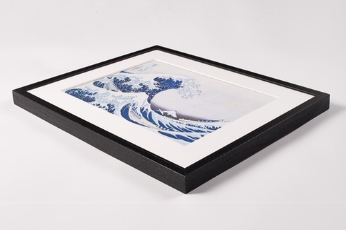 Our box framed print, using a black frame and snow white mount