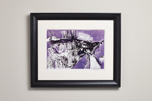 Our swoop framed print in black