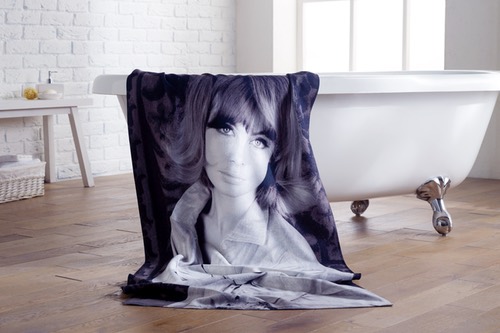 Edge-to-edge custom-printed photo towel