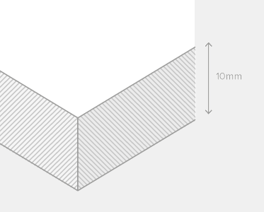 Acrylic panel mounted product profile